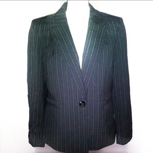 Black Label by Evan Picone black striped blazer